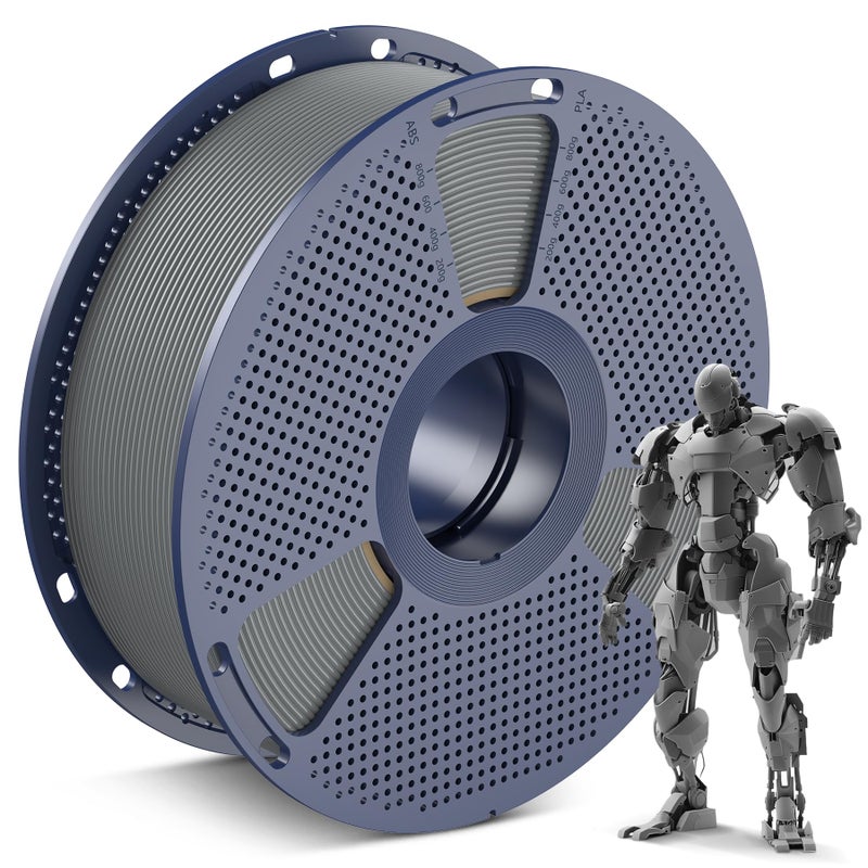 SUNLU PLA 3D Printer Filament PLA Filament 1.75mm, Neatly Wound 3D Printing Filament 1.75mm, Dimensional Accuracy +/- 0.02 mm, Fit Most FDM 3D Printers, 1kg Spool (2.2lbs), Grey - Image 1